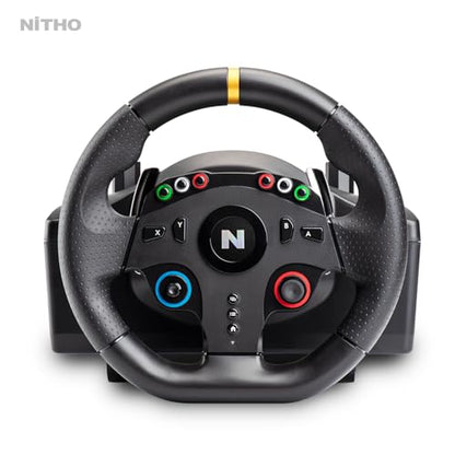 Nitho Drive Pro ONE V24 Racing Wheel with Pedals, 270° Gaming Steering Wheel Compatible with PC, PS4, Xbox One, Xbox Series X|S and Switch, Driving Simulator for Racing Games