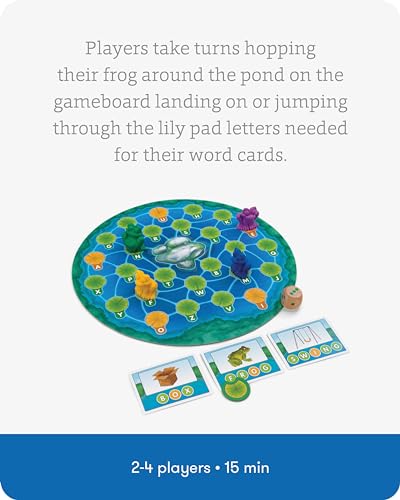 SimplyFun Lily Pond - Educational Game to Practice Early Reading and Spelling - an Engaging and Fun Toddler Game - 2 to 4 Players, Ages 4 & Up - style: Lily Pond