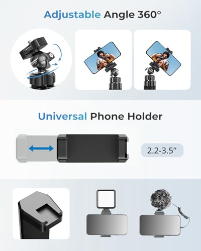 UBeesize Phone Tripod Pro S, Flexible Desk Stand with Wireless Remote, Mini Holder for Camera and GoPro - style: Tripod S