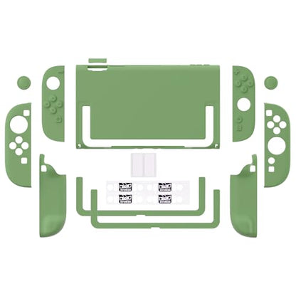 PlayVital Protective Case for Nintendo Switch 2 - Cute Dockable Hard Case Shell for Switch 2 with Thumb Grip & Sticker & Button Caps, Anti-Scratch & Shockproof Cover Skin - Matcha Green - color: Matcha Green