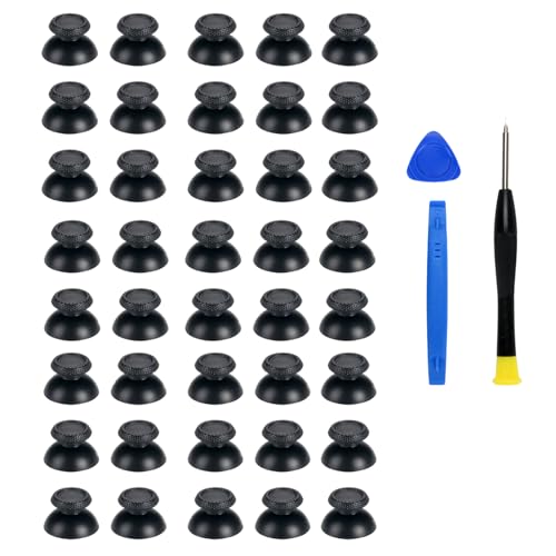 COMZPLIFE 40 Pack Black Replacement Thumbsticks for DualSense PS5 Controller, Custom Analog Thumb Stick Joystick Grip Replacement for Playstation 5 Controller - size: 40Pcs