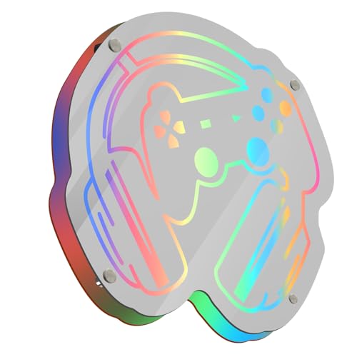 Gaming Neon Sign Smart Mirror LED Wall Light for Game Room Decor | 13.2in*12.6in,USB powered,Five level brightness adjustment,APP Control, Music Sync Color-Changing,Gift for Gamer bedroom - color: House of Gaming