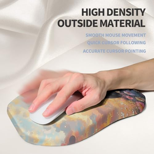 Ergonomic Raised Mouse Pad Wrist Support with Bilateral Slope Memory Foam Mousepad for Wrist Rest and Carpal Tunnel Pain Relief 11.8x7.9〃Flower Sea Cat - color: Flower Sea Cat