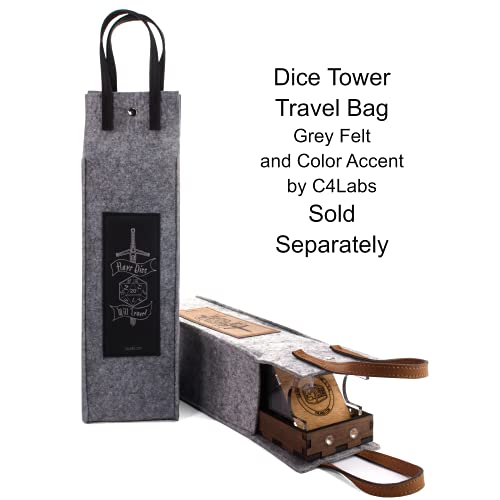 C4Labs 10" Tall Dice Tower – Walnut Veneer