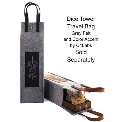 C4Labs 10" Tall Dice Tower – Walnut Veneer