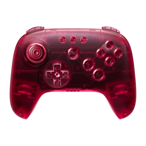 8Bitdo 64 Bluetooth Controller for Analogue 3D, Watermelon | Switch/Switch 2, Windows and Android Support, Wired USB, D-Input/S-Input Modes, Hall Effect Joystick, Vibration - color: Watermelon