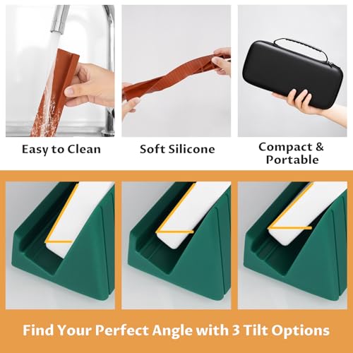 Double 6 Dominoes Set for Adults, 28 Tiles, Board Game, Case | Anti-Slip 4 Silicone Holders Fit Various Domino Sizes, Portable Case, Travel Ready Gift For Friends, Family Game Nights - size: Large
