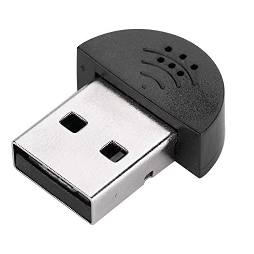 Mini Omnidirectional USB Computer Microphone,2 Meters Range,Plug and Play for Laptop PC, Podcasting, Gaming,Conference, Livestream, Desktop Mic(black)