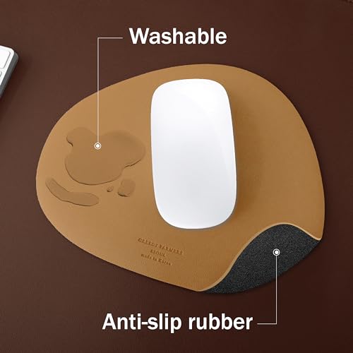 GREEDY FARMERS Mouse pad, Non-Slip Washable Waterproof Computer Mouse pad (Moroco Camel) - color: olive green