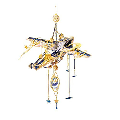 MU 3D Metal Puzzles Windbell Wind Chime C Model Kits Building for Adult and Teeners, Windchime Jigsaw Miniature DIY Sets, Birthday Gift - color: C Keep on Changing Every Day