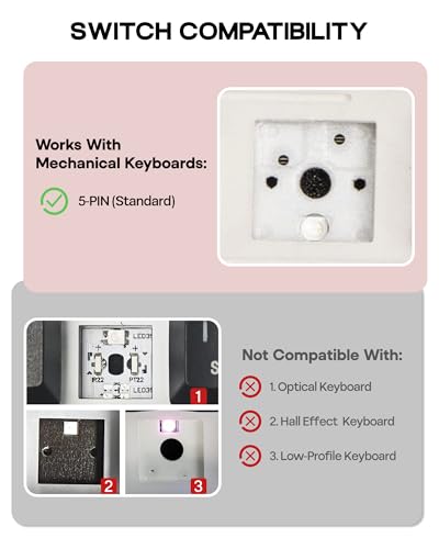 EPOMAKER Gaming Keyboard Switches, 35 PCS, Linear/Tactile Switch, 5-Pin Pre-Lubed Switch, Creamy Switches, Compatible with MX Keycaps for Mechanical Keyboard (Cream Marble, Linear) - color: Cream Marble