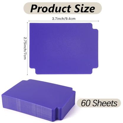 CRASPIRE 60Pcs Plastic Card Dividers Trading Card Dividers Plastic Slate Blue Index Playing 3.7 x 2.8 Inch Board Cardstock Separators Sheets for Trading Standard Storage Boxes MTG Sports TCG Separator - style: Blue 60Pcs