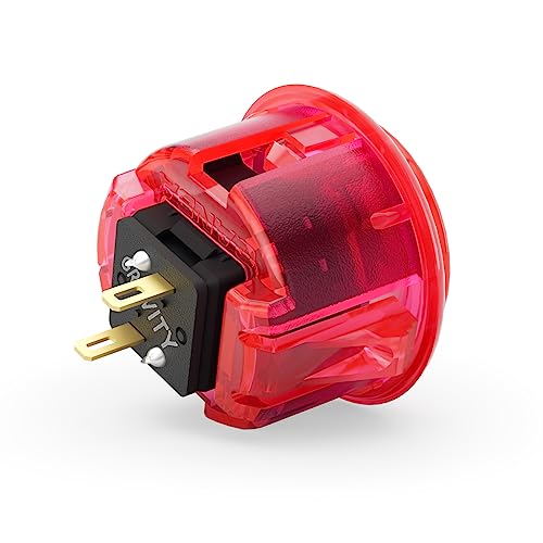 Qanba Gravity KS Mechanical Arcade Buttons 30mm Snap-in Mechanical Pushbutton (Boxed (Clear Pink D12(8 pcs)) - color: Clear Pink D12(8 pcs)