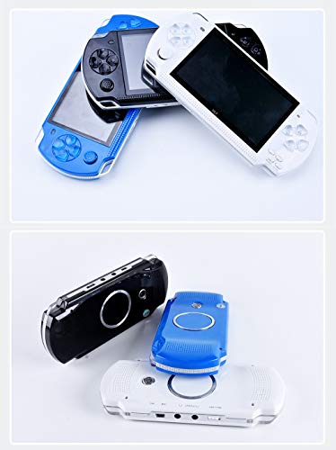 HLF Video Game Console 4.3 inch 8GB Built-in 2000 Retrp Classic Games for Multiple Simulators Game can Save Multiple Progress Video/Music/E-Book Portable Console Gift for Boyfriend/Children(White)