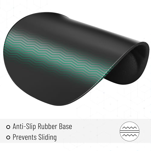 Mr. Pen- Ergonomic Mouse Pad with Wrist Rest | Breathable Fabric with Memory Foam Cushion, Non-Slip Rubber Base, Gel Mouse Pad with Wrist Support - color: Black