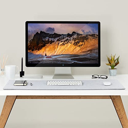 Premium Felt Desk Mat | Large 15.75" x 36" | Multifunctional Desk Pad for Home Office | Light Gray - color: Light Gray, size: 15.75" x 36"