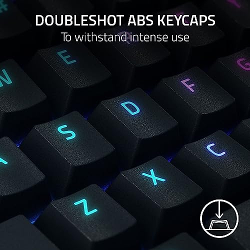 Razer BlackWidow V4 Mechanical Gaming Keyboard: Green Switches Tactile & Clicky - Chroma RGB - 6 Macro Keys - Magnetic Wrist Rest - Doubleshot ABS Keycaps - Roller & Media Keys - Snap Tap