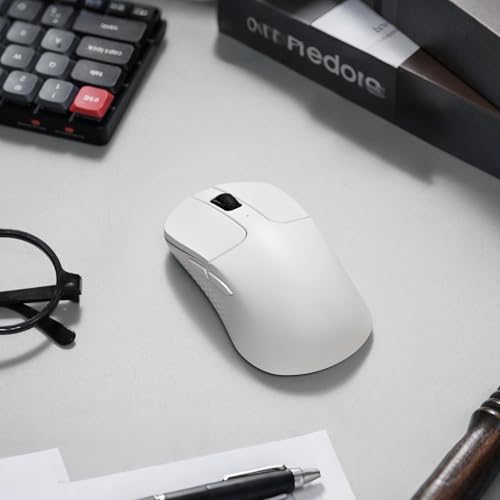 Keychron M3 Mini 8K Wireless Gaming Mouse, 55g Lightweight, PixArt 3950 Sensor, 30K DPI, Bluetooth 5.3/2.4GHz/Wired, Programmable, 140H Battery, for Mac/Windows/Linux - White - color: White
