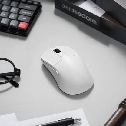 Keychron M3 Mini 8K Wireless Gaming Mouse, 55g Lightweight, PixArt 3950 Sensor, 30K DPI, Bluetooth 5.3/2.4GHz/Wired, Programmable, 140H Battery, for Mac/Windows/Linux - White - color: White
