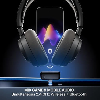 SteelSeries Arctis Nova 7P Wireless Gen 2 Gaming Headset - Real-Time App Control, 50+ HR Play, Neodymium Magnetic Drivers, Mix 2.4GHz/Bluetooth, PS5, PS4, PC, Switch 1/2, Mobile - Black - color: Black, style: PlayStation | PC