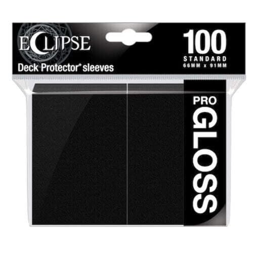 Ultra Pro - Eclipse Gloss Standard Sleeves (100 Pack) - Jet Black - color: Jet Black
