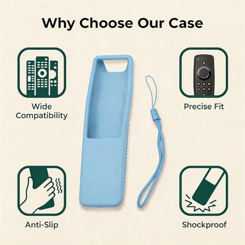 2 Pack Protective Silicone Remote Case Cover Compatible with Samsung Smart TV Remote BN59 Series, Anti-Slip Shockproof Sleeve Skin (Glow Blue) - color: Glow Blue