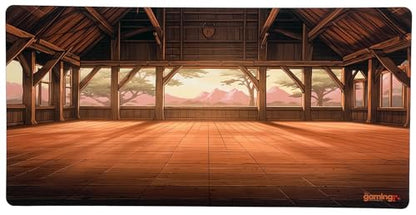 The Gaming Mat Company Single Player MTG Playmat & Mouse Pad – 28" x 14" Dojo Gaming Mouse Pad Compatible with Magic: The Gathering playmats, MTG Cards, TCG Gaming mat - color: Dojo