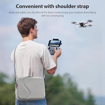 Tomat Carrying Case for DJI Mini 4K/Mini 2 /Mini 2 SE Fly More Combo Accessories, Portable Travel Bag Can Storage 1x Charging Hub and 3x Batteries,1*Drone,1*RC-N1 Remote Controller Etc Accessories