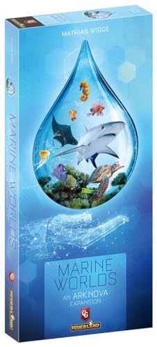 Capstone Games Ark Nova: Marine Worlds Expansion Strategy Board Game for Ages 14+ | Competitive Euro-Style Zoo Management with Sea Animals, Aquariums, Card Drafting | 1–4 Players | 90–150 Min - style: Marine Worlds