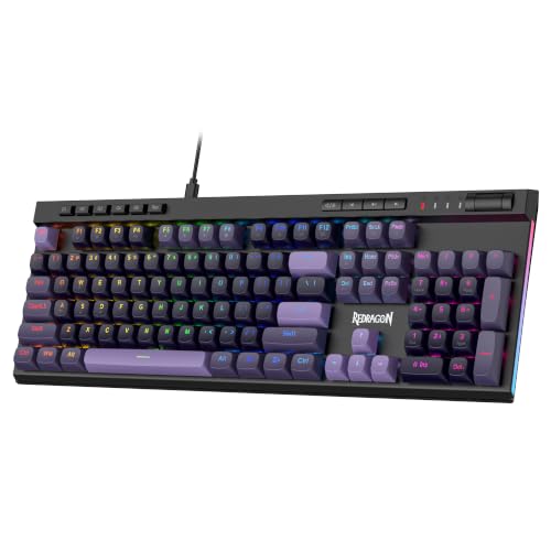 Redragon K580 HE Rapid Trigger Gaming Keyboard, 100% 104 Keys Wired Mechanical Keyboard w/Hyper-Fast Actuation, 8K Hall Effect Magnetic Switch, Dedicated Media Controls, Onboard Macro Recording - color: Magnetic Switch, size: K580 Wired