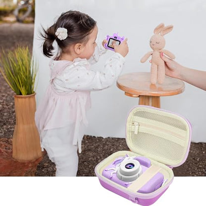 Leayjeen Kids Camera Case for Goopow/Mgaolo Kids Camera-Purple | Fits CIMELR/Seckton/OZMI Kids Toy Cameras and Children Digital Camera,Shockproof Water-Resistant Hard EVA Shell(Case Only) - color: Purple