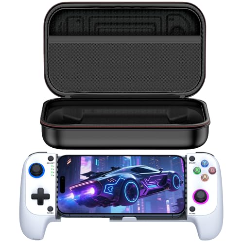 LIFUFUTEE Mobile Gaming Controller for iPhone/Android (White & Case) - color: White & Case