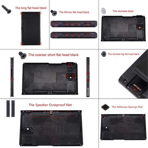 eXtremeRate Soft Touch Grip Black Console Back Plate DIY Replacement Housing Shell Case for Nintendo Switch Console with Kickstand – JoyCon Shell NOT Included - color: Black