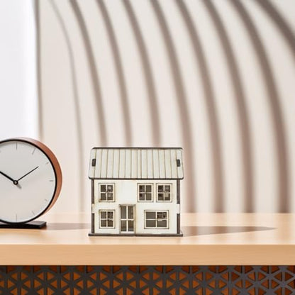 Kisangel DIY Miniature House Kit Unfinished Wood House Model for Painting and Assembly 3.66 X 3.46 X 2.44 in Small Wooden for Christmas Village Decoration Holiday Scene Craft Projects