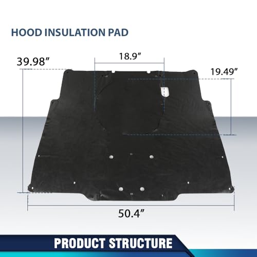 PIT66 Hood Insulation Pad Heat Shield Compatible with Chevy Camaro 1980-1981 - style: 1980-1981 Chevy Camaro