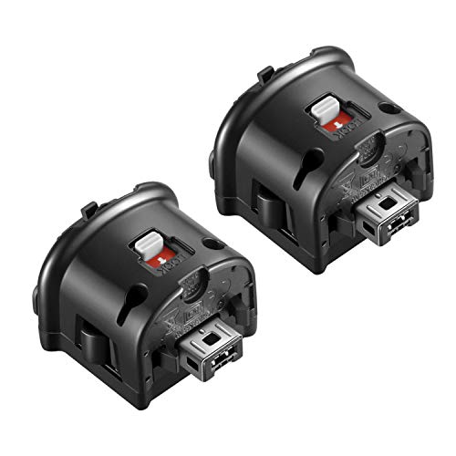NC Motion Plus Adapter Replacement for Wii Motion Plus Adapter-Sensor Accelerator and Nintendo Remote Controller Compatible (Black 2 Piece/Set) - color: Black 2 Piece/Set