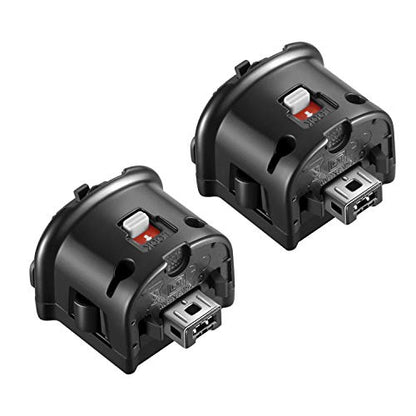 NC Motion Plus Adapter Replacement for Wii Motion Plus Adapter-Sensor Accelerator and Nintendo Remote Controller Compatible (Black 2 Piece/Set) - color: Black 2 Piece/Set