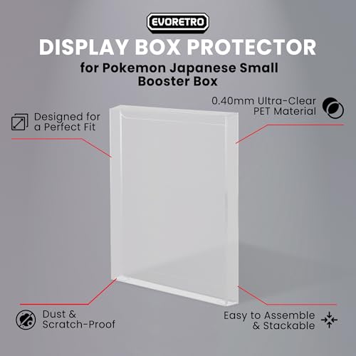 EVORETRO Retail Booster Pack Protectors for Pokémon – 0.40mm PET Case for Sealed Cardboard Packs – Clear Display & Storage – Fits Standard Packs – 10-Pack Durable Protective Case - size: Retail Booster Pack Protectors (Pack of 10)