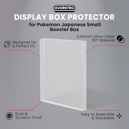 EVORETRO Retail Booster Pack Protectors for Pokémon – 0.40mm PET Case for Sealed Cardboard Packs – Clear Display & Storage – Fits Standard Packs – 10-Pack Durable Protective Case - size: Retail Booster Pack Protectors (Pack of 10)