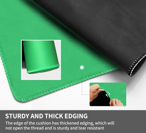 Square Large Tabletop Game Playmat,Used for Playing Poker,Mahjong,Playing Cards,and Role-Playing Games, with Thick Seam Edge,Waterproof,and Anti Slip(80 * 80cm*2mm) Green - color: 80*80*0.2cmGreen, size: 80*80*0.2cm