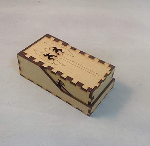 Minotaur Mini Dice Tower v1 Glass Green Acrylic Window Laser Cut MDF Unique Gift