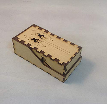 Minotaur Mini Dice Tower v1 Glass Green Acrylic Window Laser Cut MDF Unique Gift