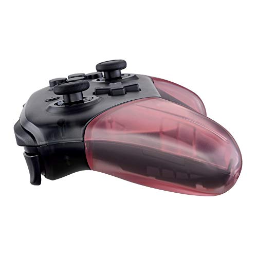 eXtremeRate Cherry Pink Replacement Handle Grips for Nintendo Switch Pro Controller, DIY Hand Grip Shell for Nintendo Switch Pro - Controller NOT Included - color: Clear Cherry Pink