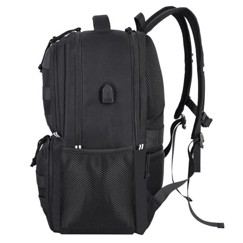 HILOMON Backpack with Insulated Lunch Compartment Cooler Bookbag Combo | 17" Laptop Compartment, USB Charging Port, Chest Strap, Anti-Theft Pocket, 2-in-1 Insulated Cooler Lunchbox Work Backpackbag