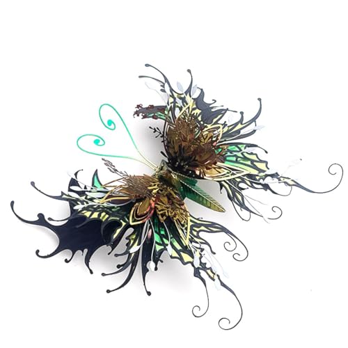 Butterfly 3D Metal Puzzle for Adults, Mechanical Butterfly Metal Model Building Kit, 50+PCS Steampunk Bionic QianYuDie Jigsaw Puzzles Animal, DIY Craft Kit Toy Gift -KIT - style: 50PCS+, KIT Version, Edition 4