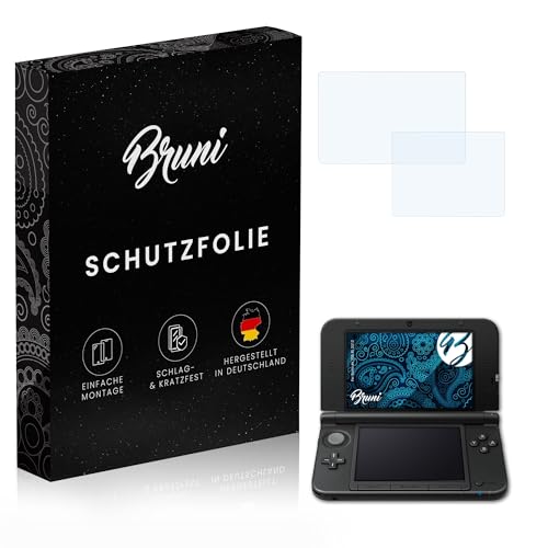 Bruni Screen Protector compatible with Nintendo 3DS XL 2012 Protector Film, crystal clear Protective Film (Set of 2) - size: 3DS XL (2012)