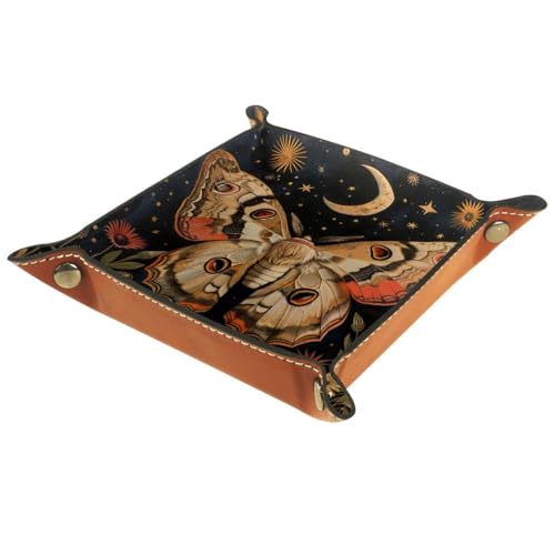 Butterfly Moth Moon Dice Tray Dice Rolling Tray Folding Dice Holder for Dice Games, Like RPG, DND and Other Table Games - color: Multi 16