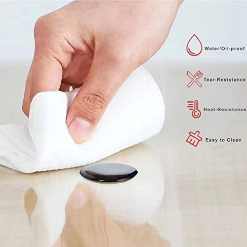 LIBERECOO Clear Round Fitted Vinyl Tablecloth for 49-56" Diameter Tables - Heavy Duty Elasticized Table Cover Elastic Edged Plastic Table Cloth Protector - size: 56" (Round)