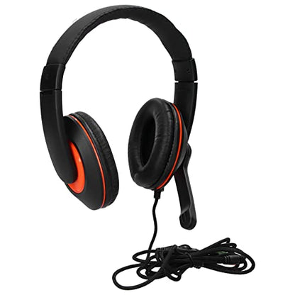 Gaming Headset Noise Cancelling Over Ear Wired Gaming Headphones with Mic for PC and One, Comfortable PU Leather, Adjustable Volume