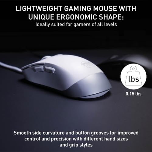 M50, Lightweight Wired Gaming Mouse, Ergonomic Shape for Ideal Comfort and Control, 5 On-Board Profiles, Customizable, USB-A Connection, White